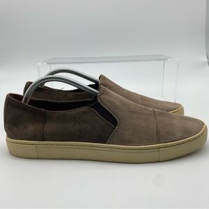 Frye Gemma Cap Women Size 11 Shoes Brown Leather Suede Slip On Sneakers Comfort